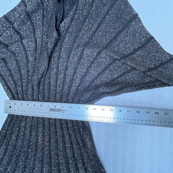 Anthropologie Knitted & Knotted Gallivant Metallic Pleated Sweater Dress Small - Picture 8 of 11
